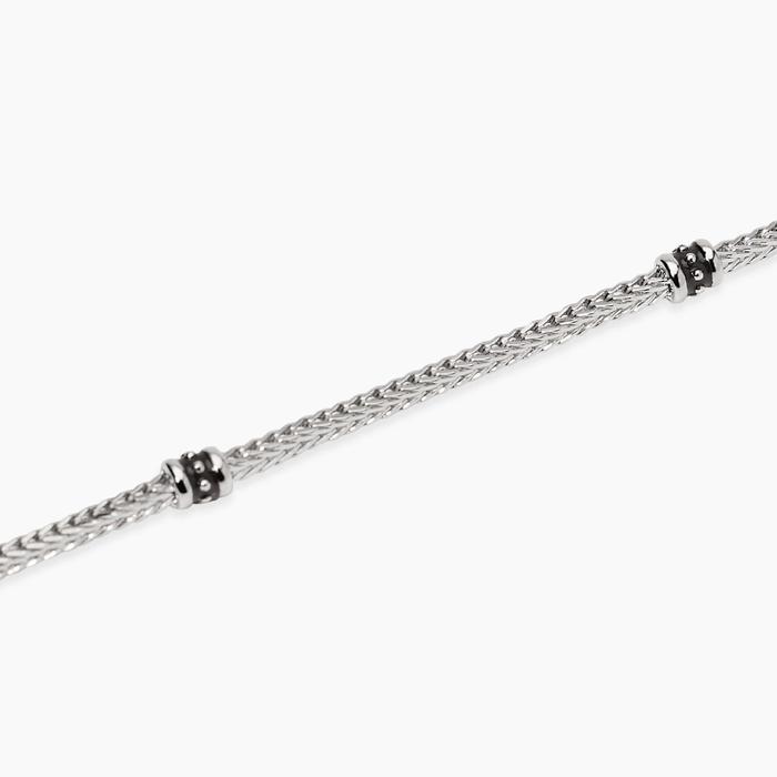 Bracciale in argento con catena foxtail da uomo STREET LIFE