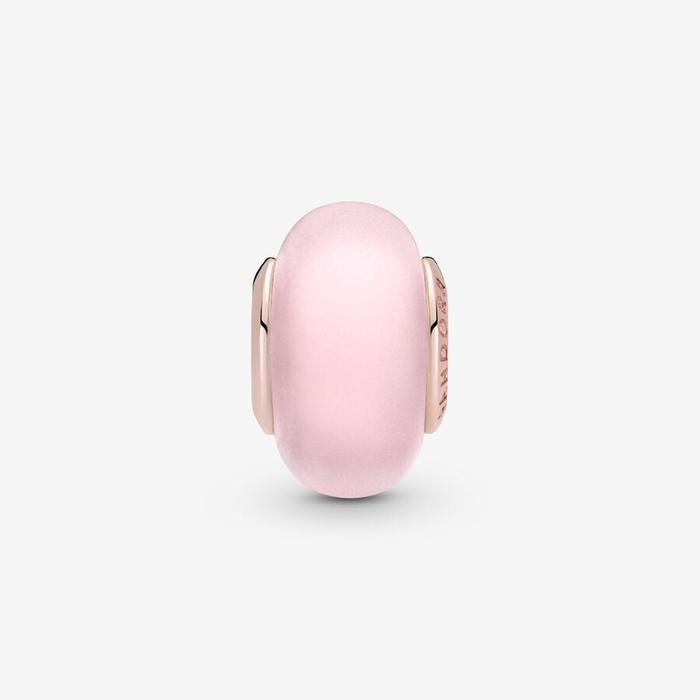 Charm in Vetro di Murano Rosa Opaco