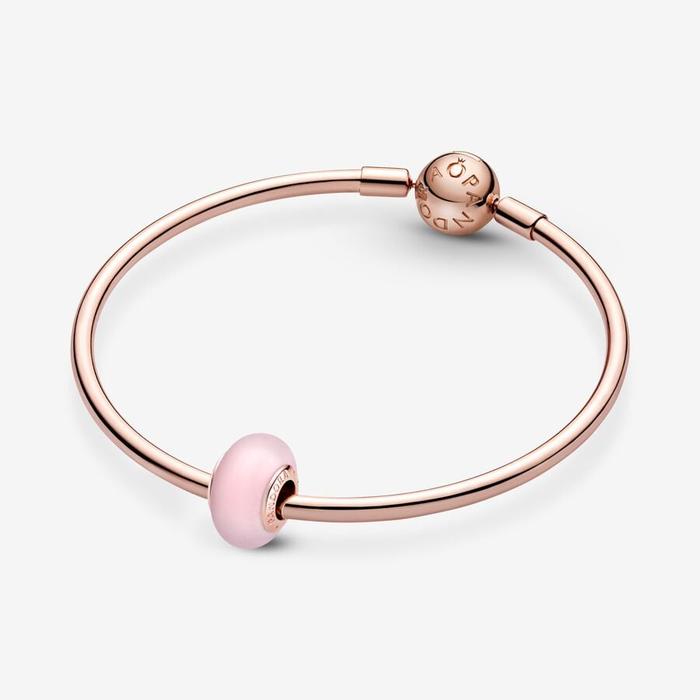 Charm in Vetro di Murano Rosa Opaco