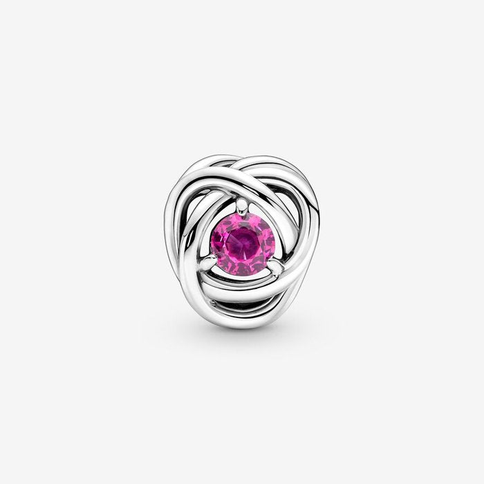 Charm Cerchio Eterno Rosa Ottobre