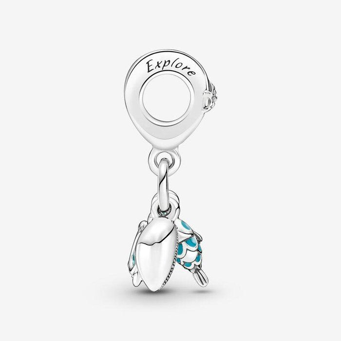 Charm Pendente Pesciolino, Tartaruga Marina e Conchiglia