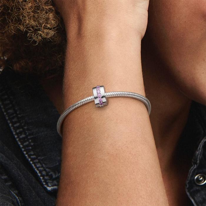 Charm Clip Sentiero Luminoso Rosa