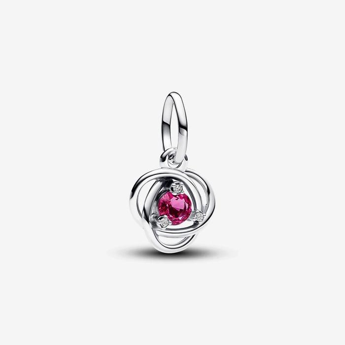 Charm Pendente Cerchio Eterno Rosa Ottobre