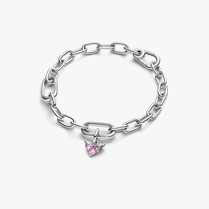 Charm Mini Pendente Winged Heart Rosa Pandora ME
