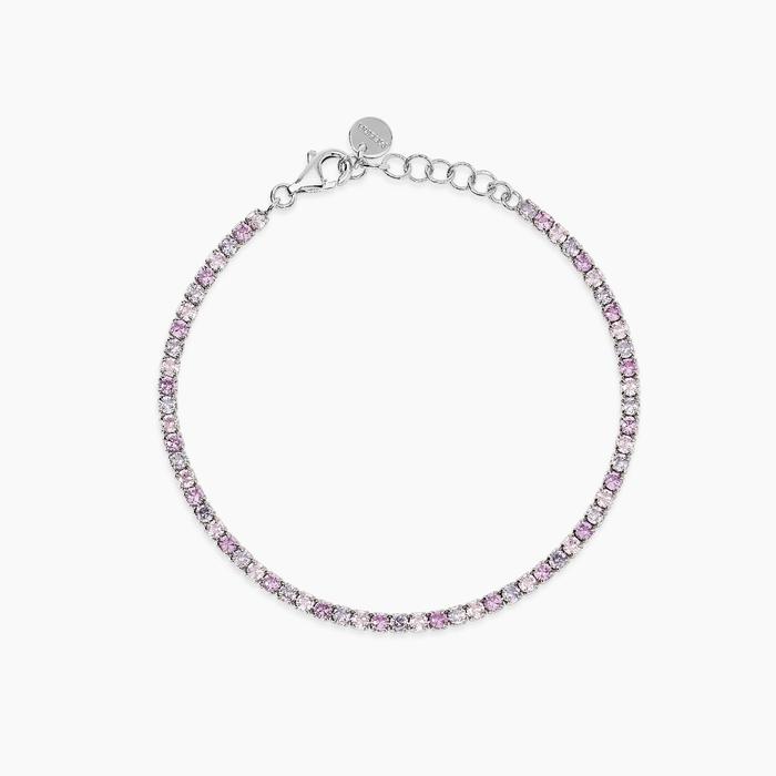 Bracciale bambina rosa in argento MINI TENNIS