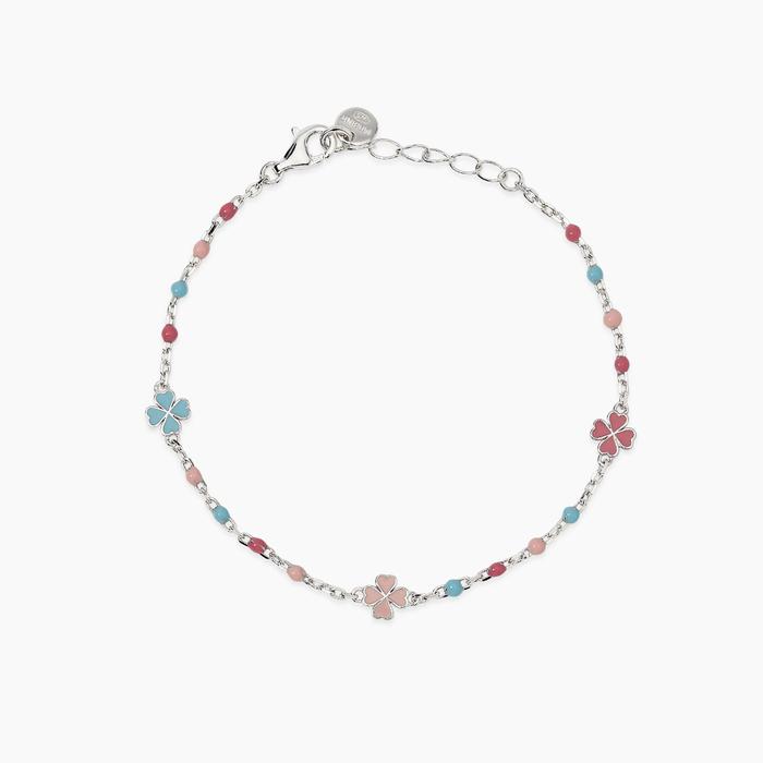 Bracciale baby multicolor con quadrifogli CERCAMI