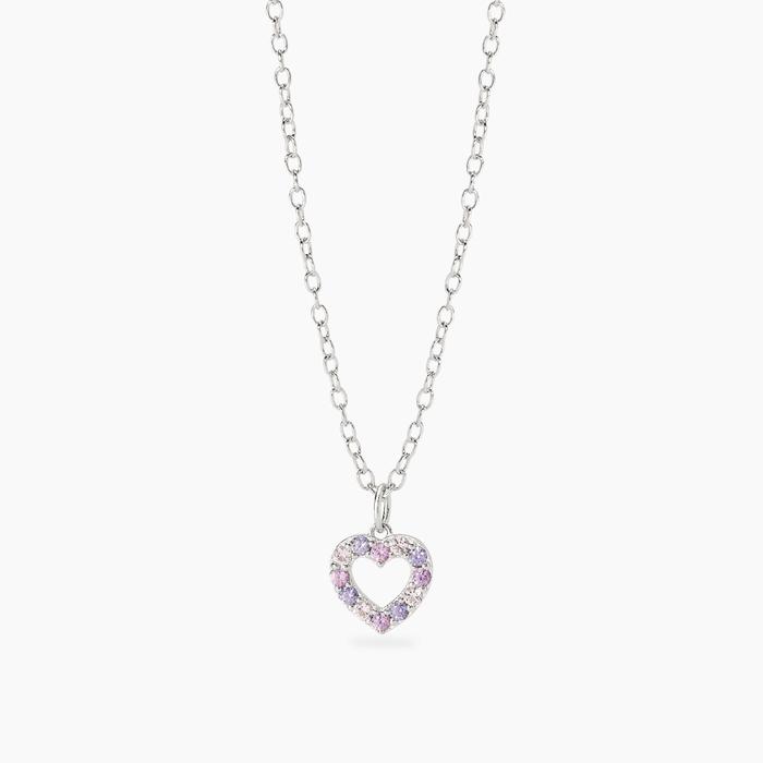 Collana bambina con cuore rosa AMORE GRANDE