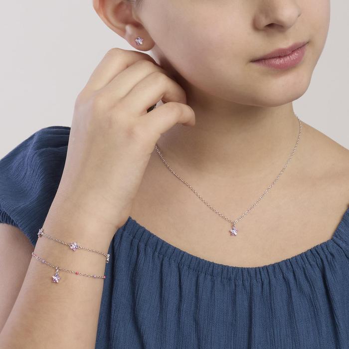 Orecchini bambina con fiori rosa FUN FLOWER