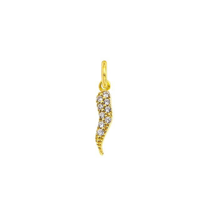 Charm Cornetto in Oro e Zirconi