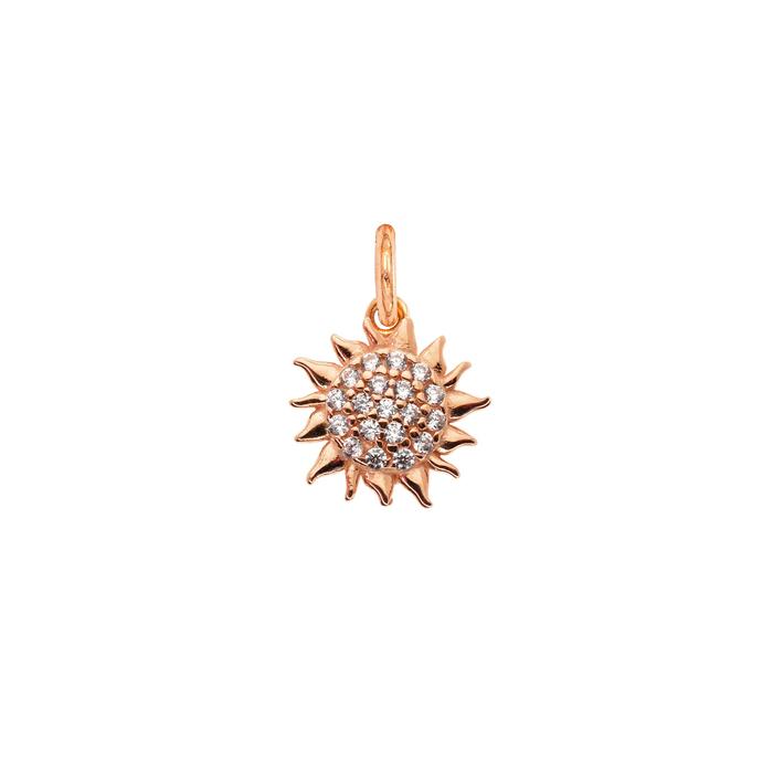 Charm Sole in Oro e Zirconi