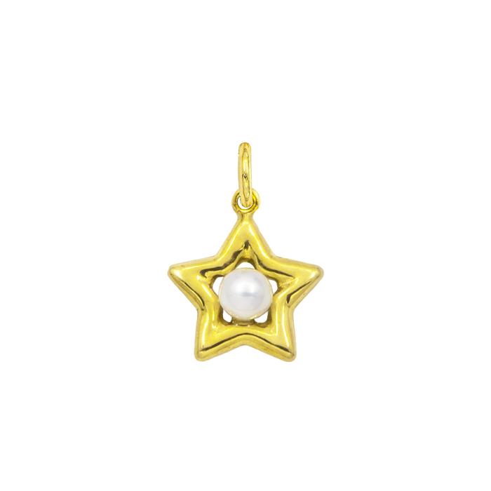 Charm Stella in Oro e Perla