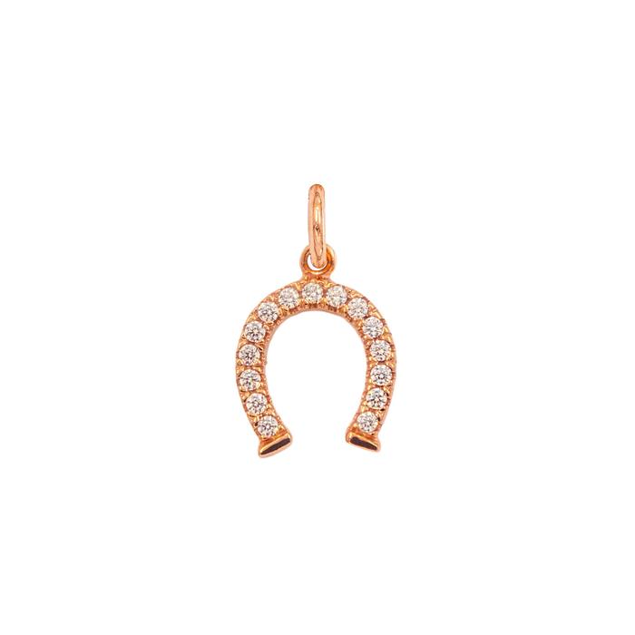 Charm Ferro di Cavallo in Oro e Zirconi