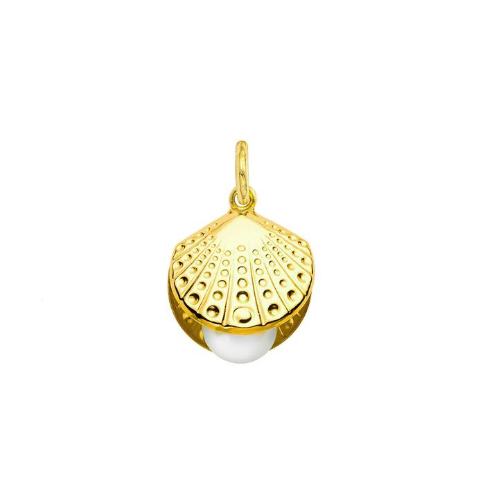 Charm Conchiglia in Oro e Perla