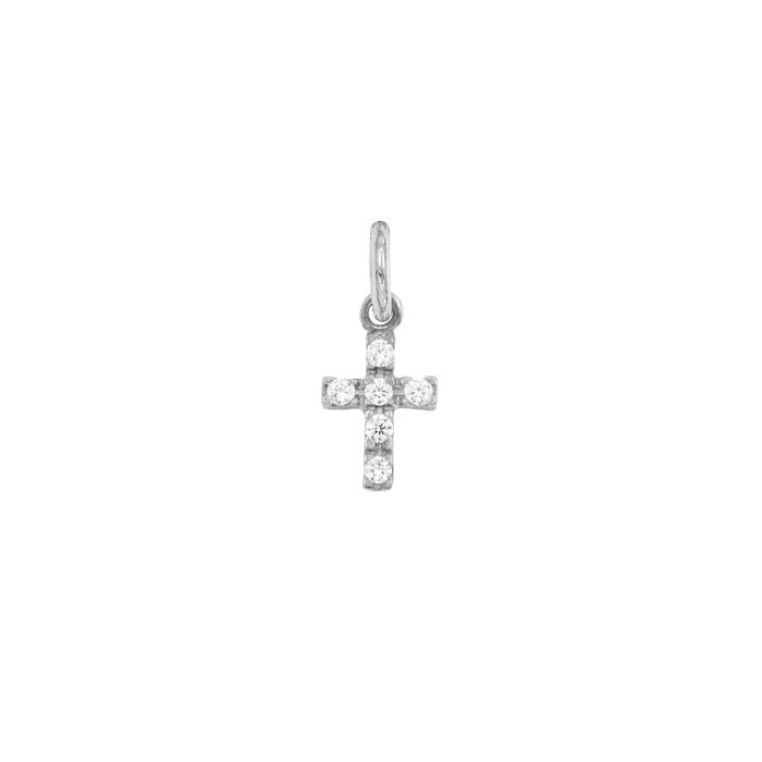 Charm Croce in Oro e Zirconi