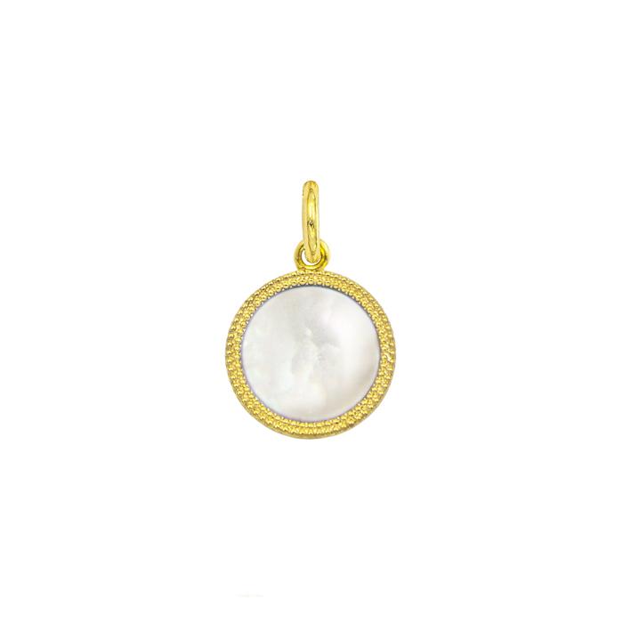 Charm Cerchio in Oro e Madreperla