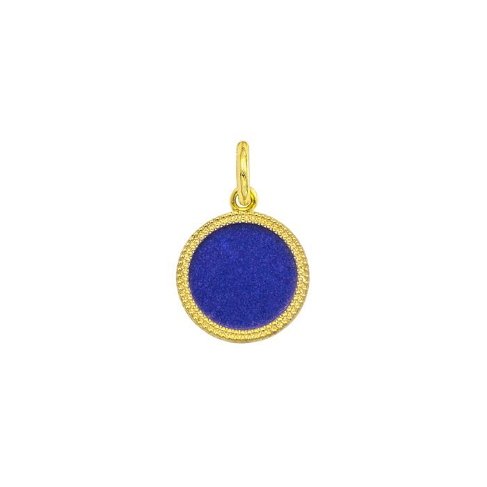 Charm Cerchio in Oro e Lapislazzuli