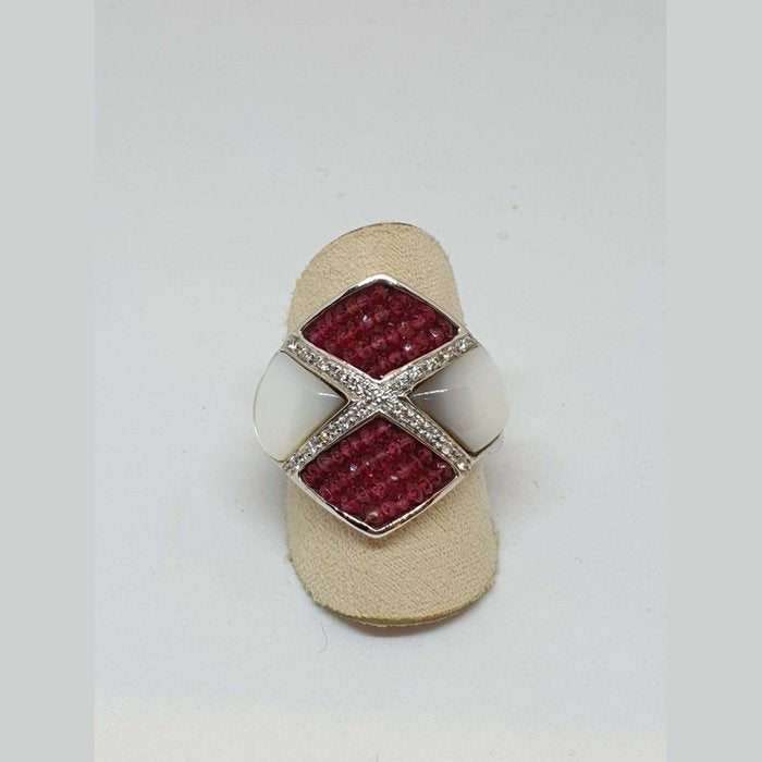 Anello M/perla spinelli e br