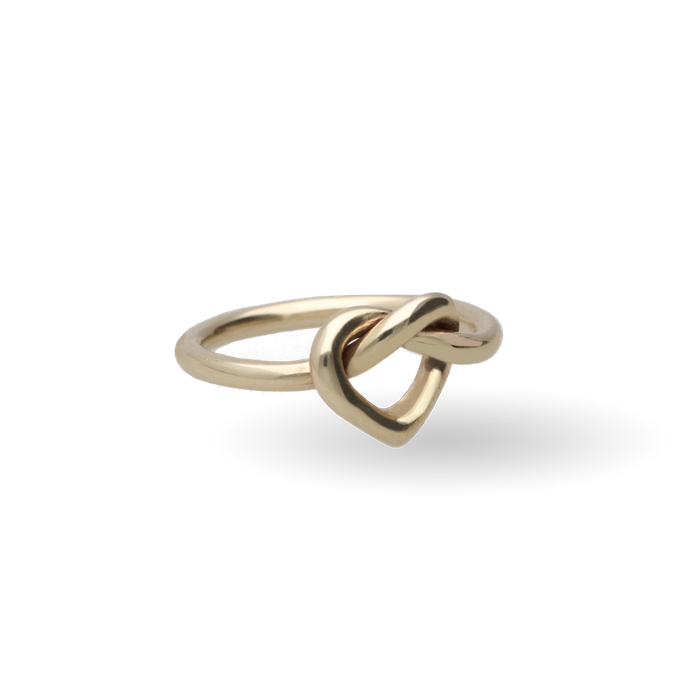 Anello Cuore annodato in Oro 9kt