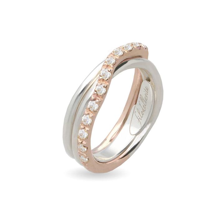 Filodellavita Prezioso 3 fili e Diamanti Bianchi da 0.37ct