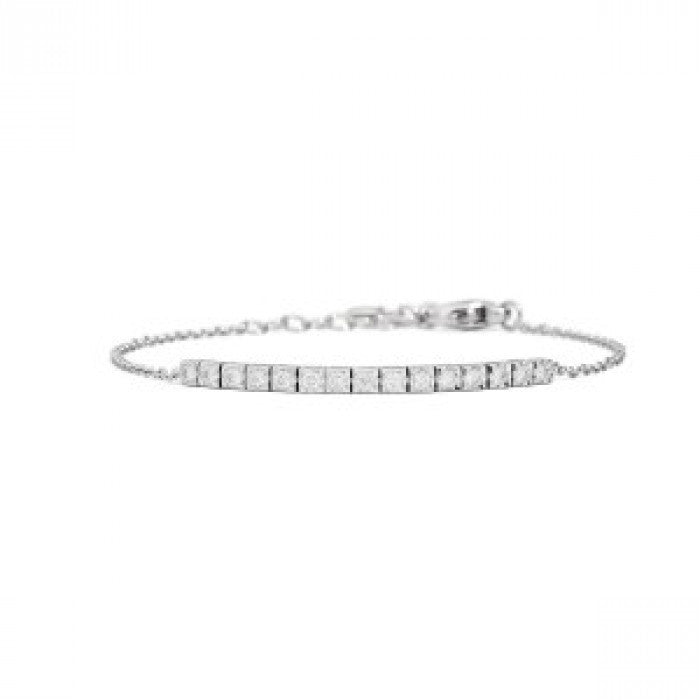 Bracciale tennis face cube centrale br 0.25