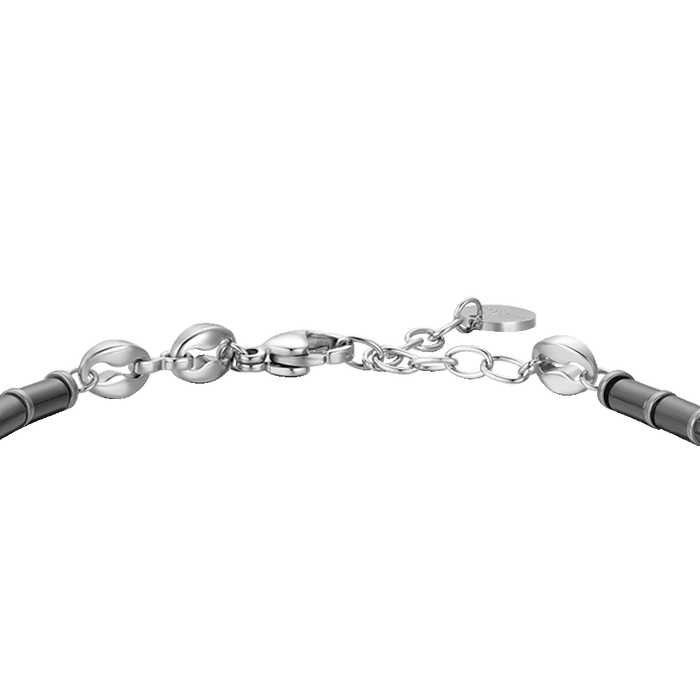 BRACCIALE UOMO IN ACCIAIO CON EMATITE GRIGIA