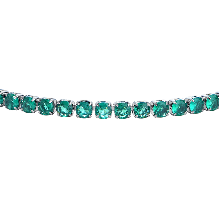 BRACCIALE UOMO IN ACCIAIO CON ZIRCONI VERDI