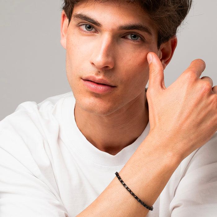 BRACCIALE UOMO IN ACCIAIO IP NERO