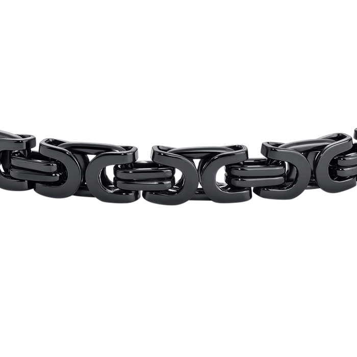 BRACCIALE UOMO IN ACCIAIO IP NERO