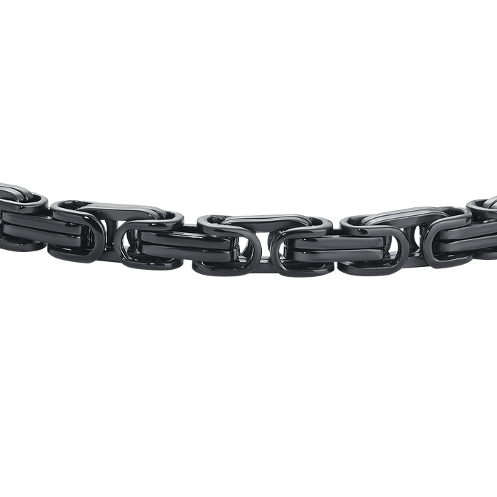 BRACCIALE UOMO IN ACCIAIO IP NERO