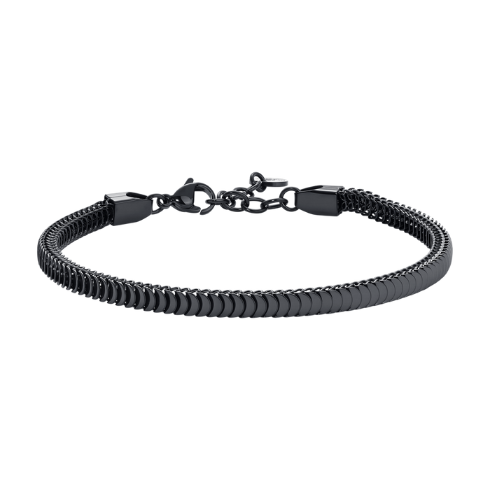 BRACCIALE UOMO IN ACCIAIO IP NERO