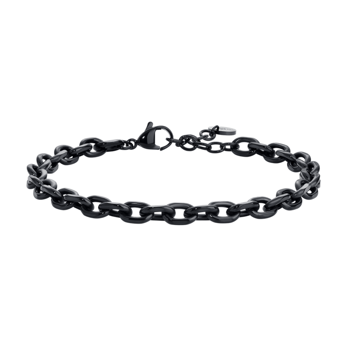 BRACCIALE UOMO IN ACCIAIO IP NERO