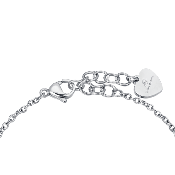 BRACCIALE DONNA IN ACCIAIO CON CUORE E CORNO