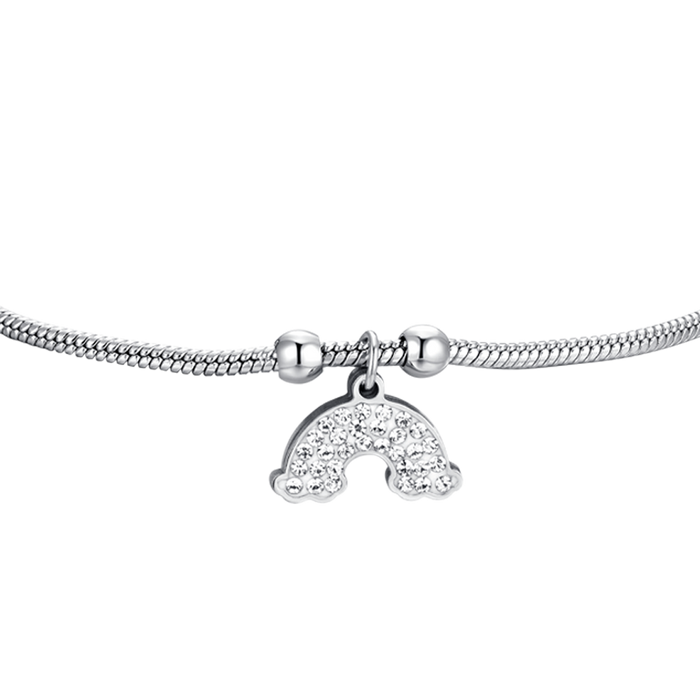 BRACCIALE DONNA IN ACCIAIO CON ARCOBALENO