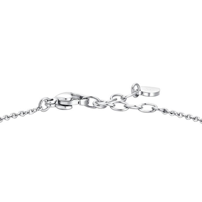 BRACCIALE DONNA IN ACCIAIO CON ZIRCONI VIOLA E BIANCHI