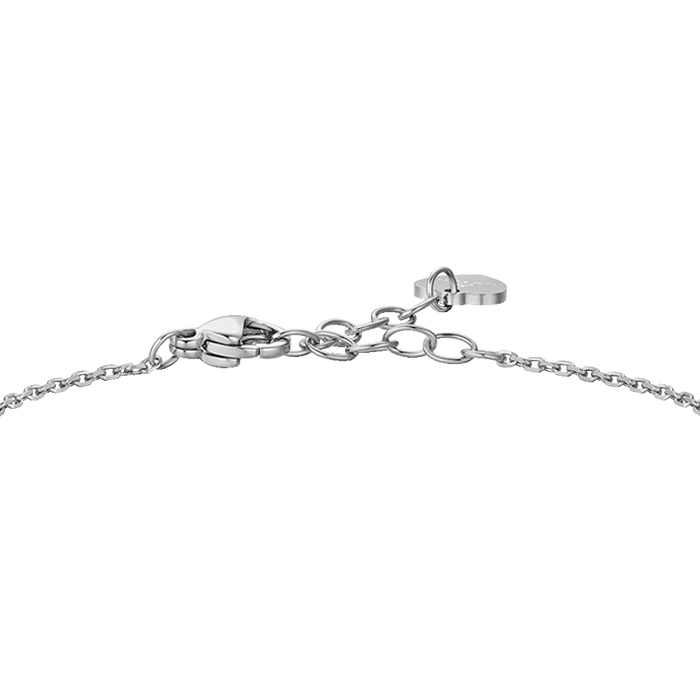 BRACCIALE DONNA IN ACCIAIO CON QUADRIFOGLIO E ZIRCONI BIANCHI