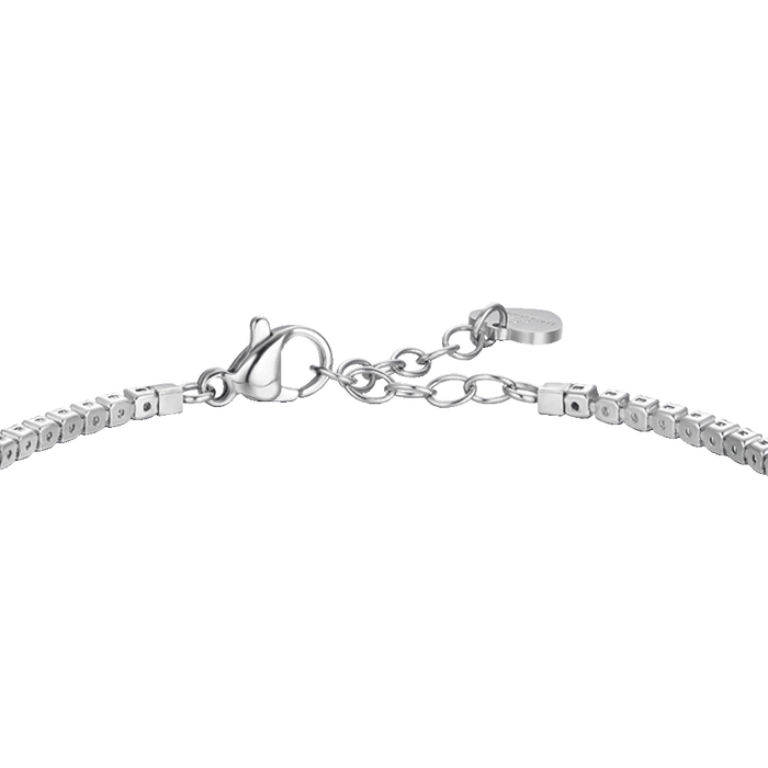 BRACCIALE TENNIS DONNA IN ACCIAIO CON ELEMENTO CON ZIRCONI BIANCHI