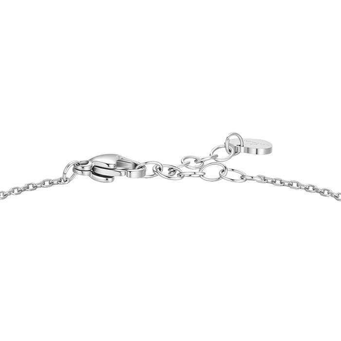 BRACCIALE DONNA IN ACCIAIO CON CUORI CON ZIRCONI BIANCHI E ROSSI