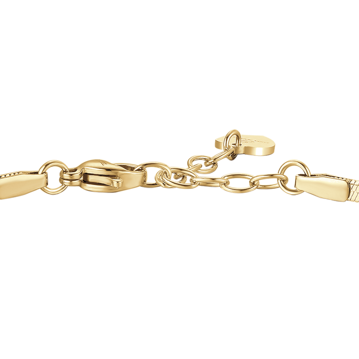 BRACCIALE DONNA IN ACCIAIO COLORE ORO CON ZIRCONE VERDE