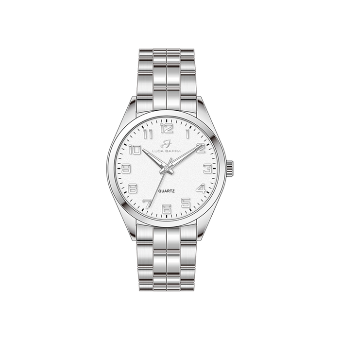 OROLOGIO UOMO IN ACCIAIO QUADRANTE BIANCO - BU133