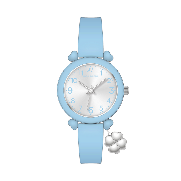 OROLOGIO DONNA AZZURRO CON CHARM QUADRIFOGLIO