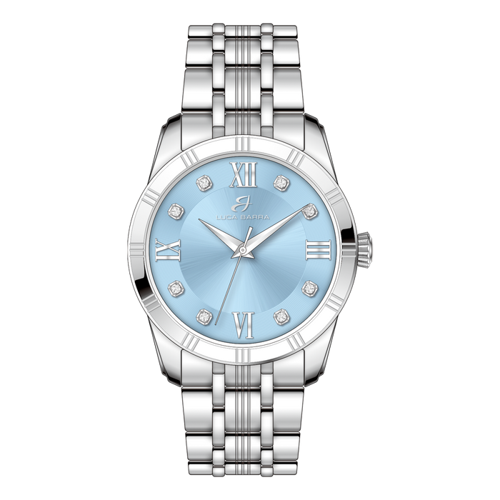 OROLOGIO DONNA IN ACCIAIO CON QUADRANTE AZZURRO - BW405