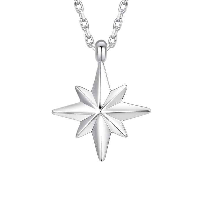 COLLANA UOMO IN ACCIAIO CON ROSA DEI VENTI