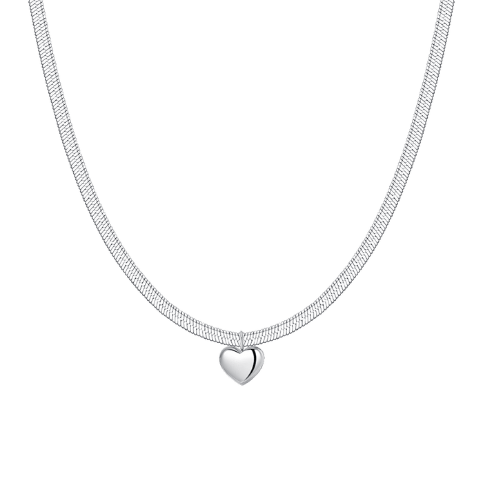 COLLANA DONNA IN ACCIAIO CON CUORE