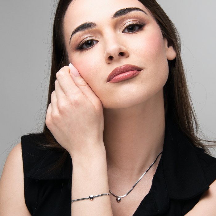 COLLANA DONNA IN ACCIAIO CON CUORE