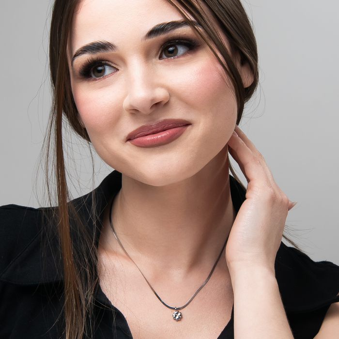 COLLANA DONNA IN ACCIAIO CON QUADRIFOGLIO