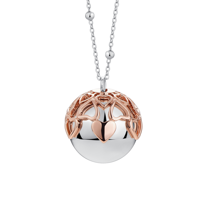 COLLANA CHIAMA ANGELI DONNA IN ACCIAIO, CIONDOLO CON CUORE IN METALLO