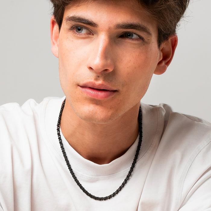 COLLANA UOMO IN ACCIAIO IP NERO