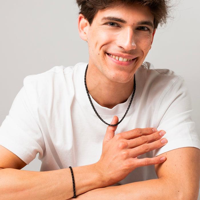 COLLANA UOMO IN ACCIAIO IP NERO