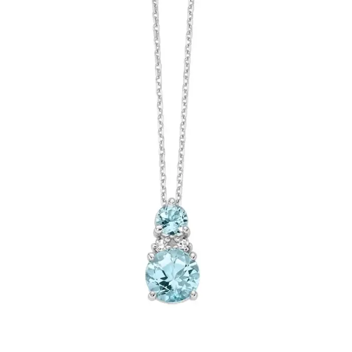 Collana con Gemma del Cielo e diamanti