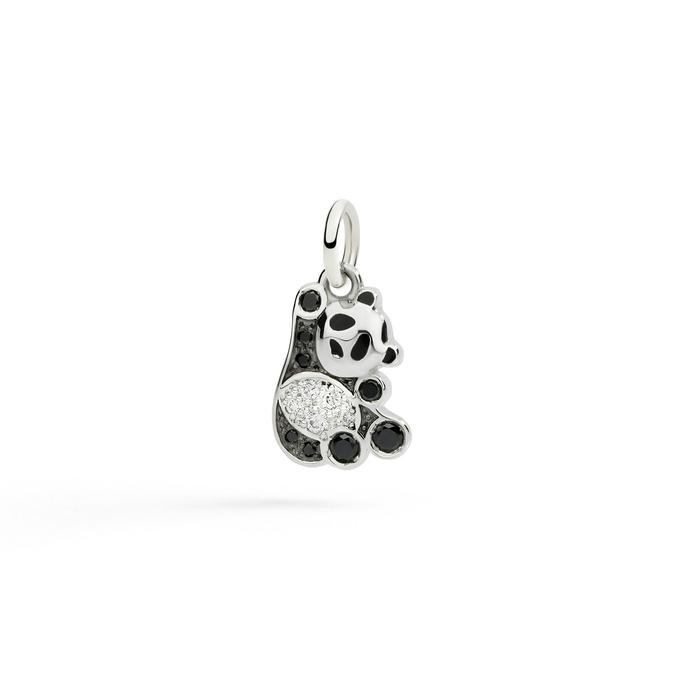 CIONDOLO PANDA IN ARGENTO & DIAMANTI